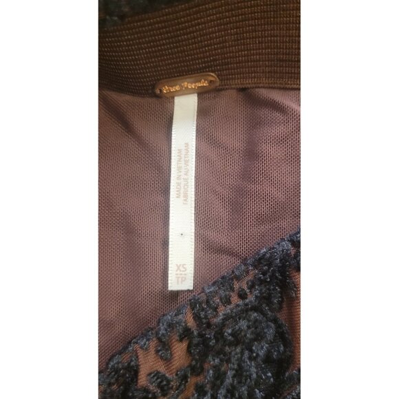 Free People Rosalie Velvet Midi Skirt in Black. Size XS. - Picture 9 of 10